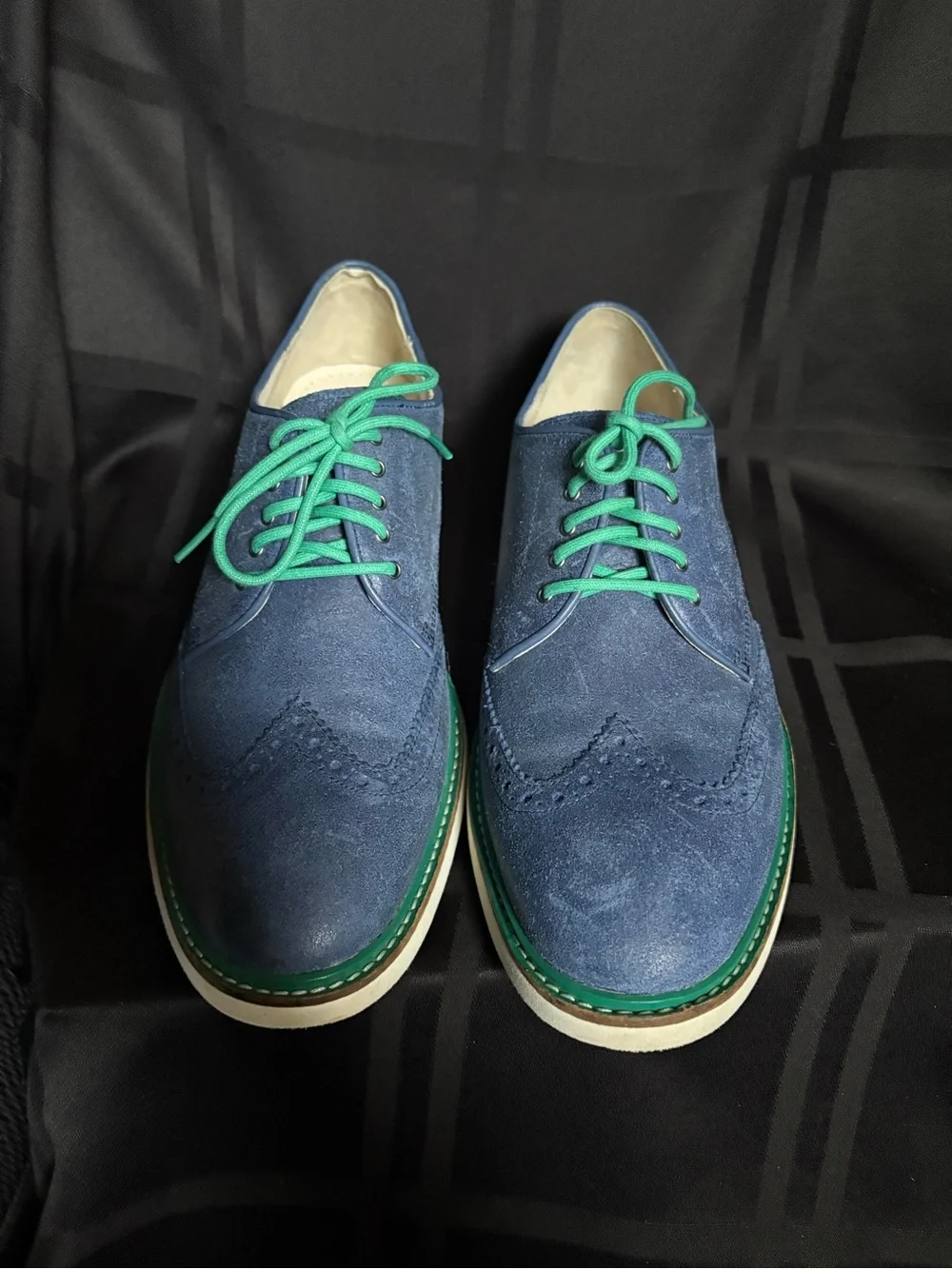 Cole Haan Derby Wingtip Oxford Navy Blue Shoes Size 8.5M